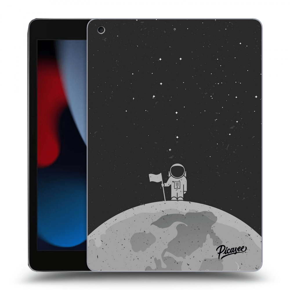 Picasee crna silikonska maskica za Apple iPad 10.2" 2021 (9. gen) - Astronaut