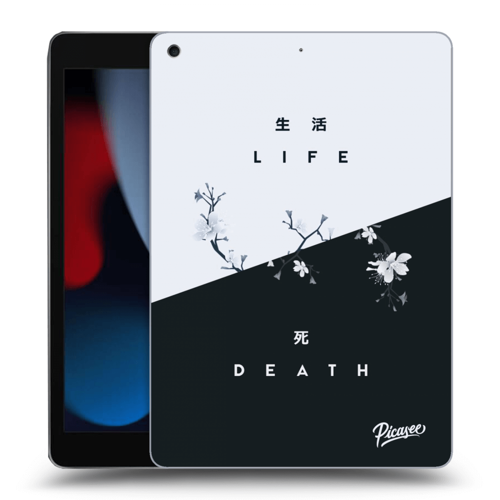 Picasee crna silikonska maskica za Apple iPad 10.2" 2021 (9. gen) - Life - Death