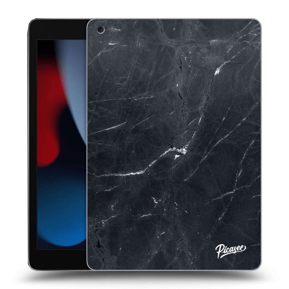 Picasee crna silikonska maskica za Apple iPad 10.2" 2021 (9. gen) - Black marble