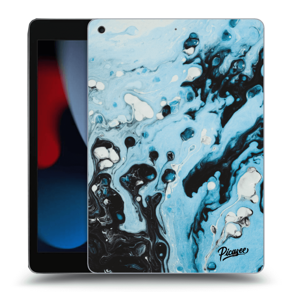 Picasee crna silikonska maskica za Apple iPad 10.2" 2021 (9. gen) - Organic blue