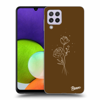 Picasee ULTIMATE CASE za Samsung Galaxy A22 A225F 4G - Brown flowers