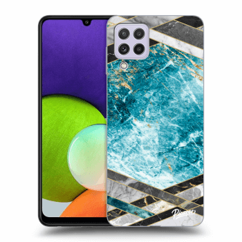 Maskica za Samsung Galaxy A22 A225F - Blue geometry