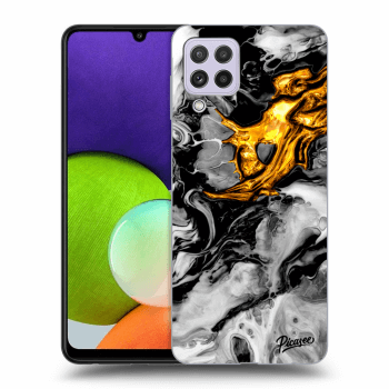 Maskica za Samsung Galaxy A22 A225F - Black Gold 2