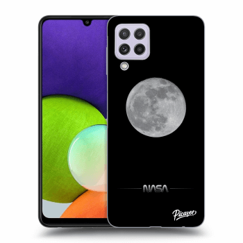 Picasee crna silikonska maskica za Samsung Galaxy A22 A225F 4G - Moon Minimal