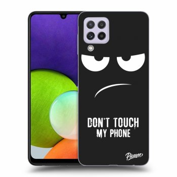 Picasee crna silikonska maskica za Samsung Galaxy A22 A225F 4G - Don't Touch My Phone