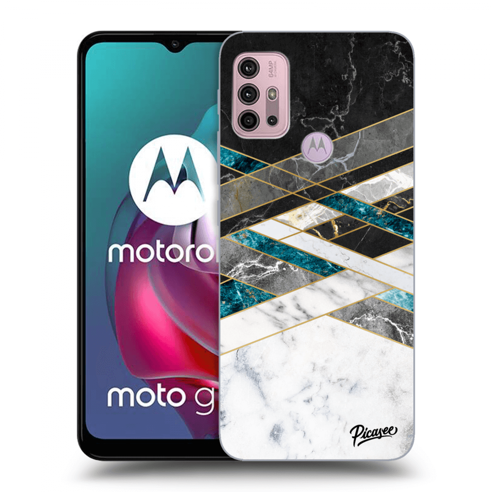 Picasee ULTIMATE CASE za Motorola Moto G30 - Black & White geometry