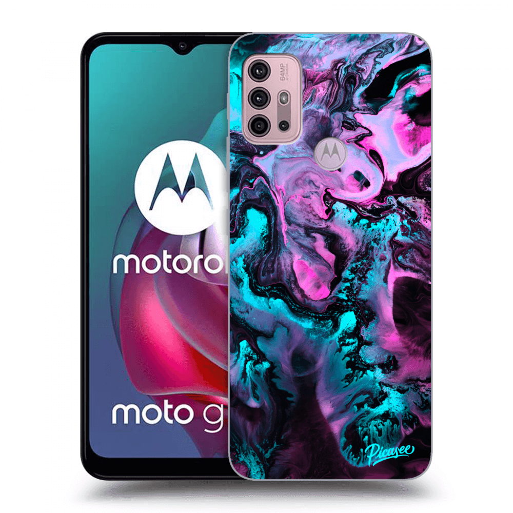 Picasee crna silikonska maskica za Motorola Moto G30 - Lean