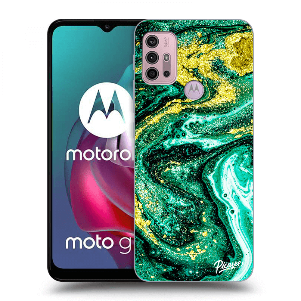 Picasee ULTIMATE CASE za Motorola Moto G30 - Green Gold