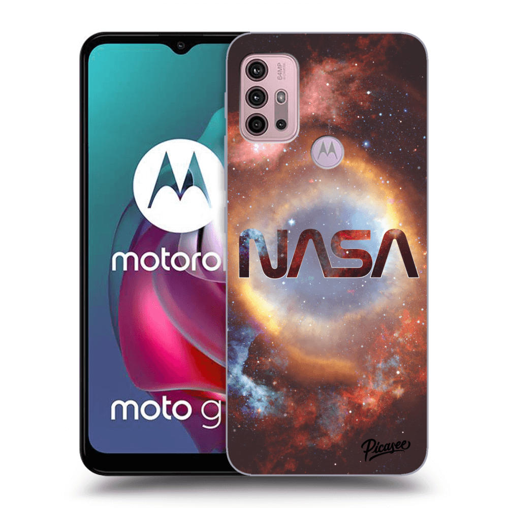 Picasee crna silikonska maskica za Motorola Moto G30 - Nebula