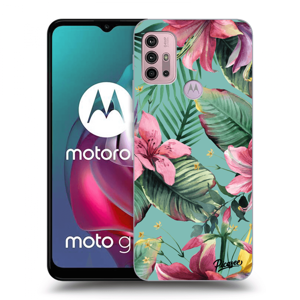 Picasee crna silikonska maskica za Motorola Moto G30 - Hawaii