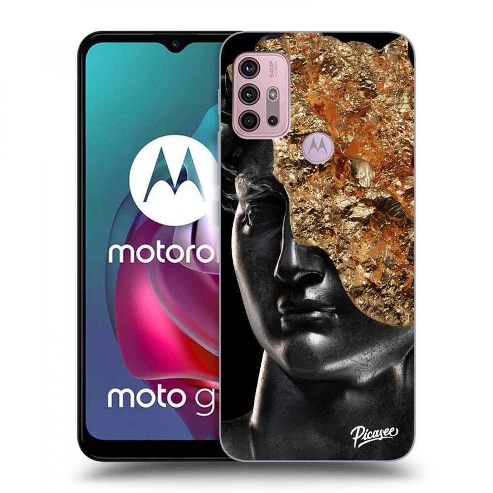 Picasee crna silikonska maskica za Motorola Moto G30 - Holigger