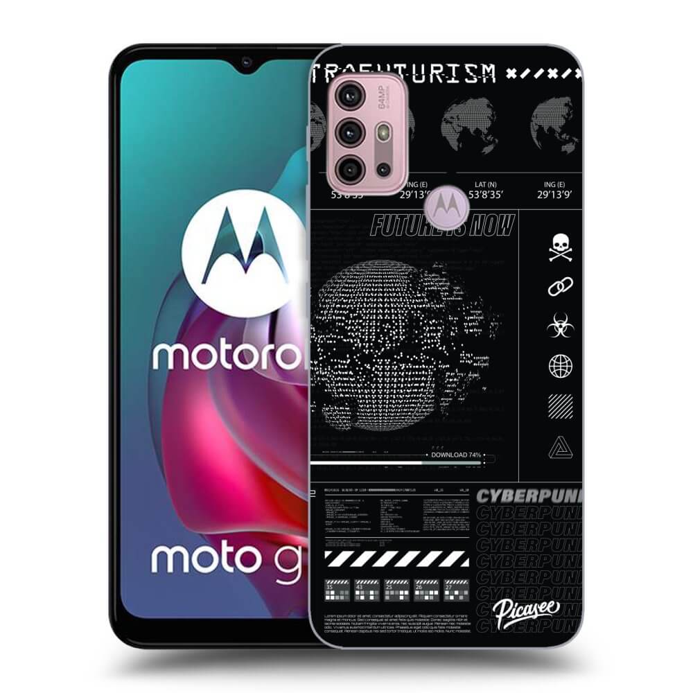 Picasee crna silikonska maskica za Motorola Moto G30 - FUTURE