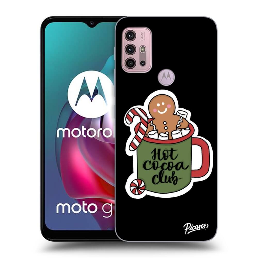 Picasee crna silikonska maskica za Motorola Moto G30 - Hot Cocoa Club