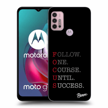 Picasee crna silikonska maskica za Motorola Moto G30 - Focus
