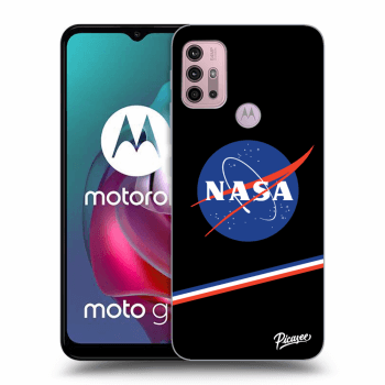Picasee crna silikonska maskica za Motorola Moto G30 - NASA Original