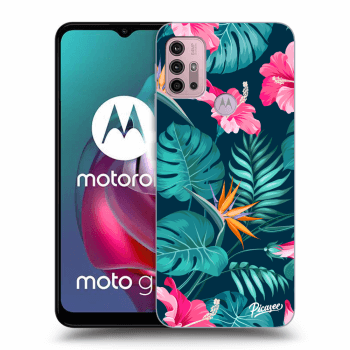 Maskica za Motorola Moto G30 - Pink Monstera