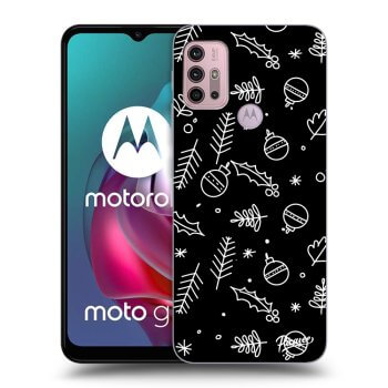 Picasee crna silikonska maskica za Motorola Moto G30 - Mistletoe