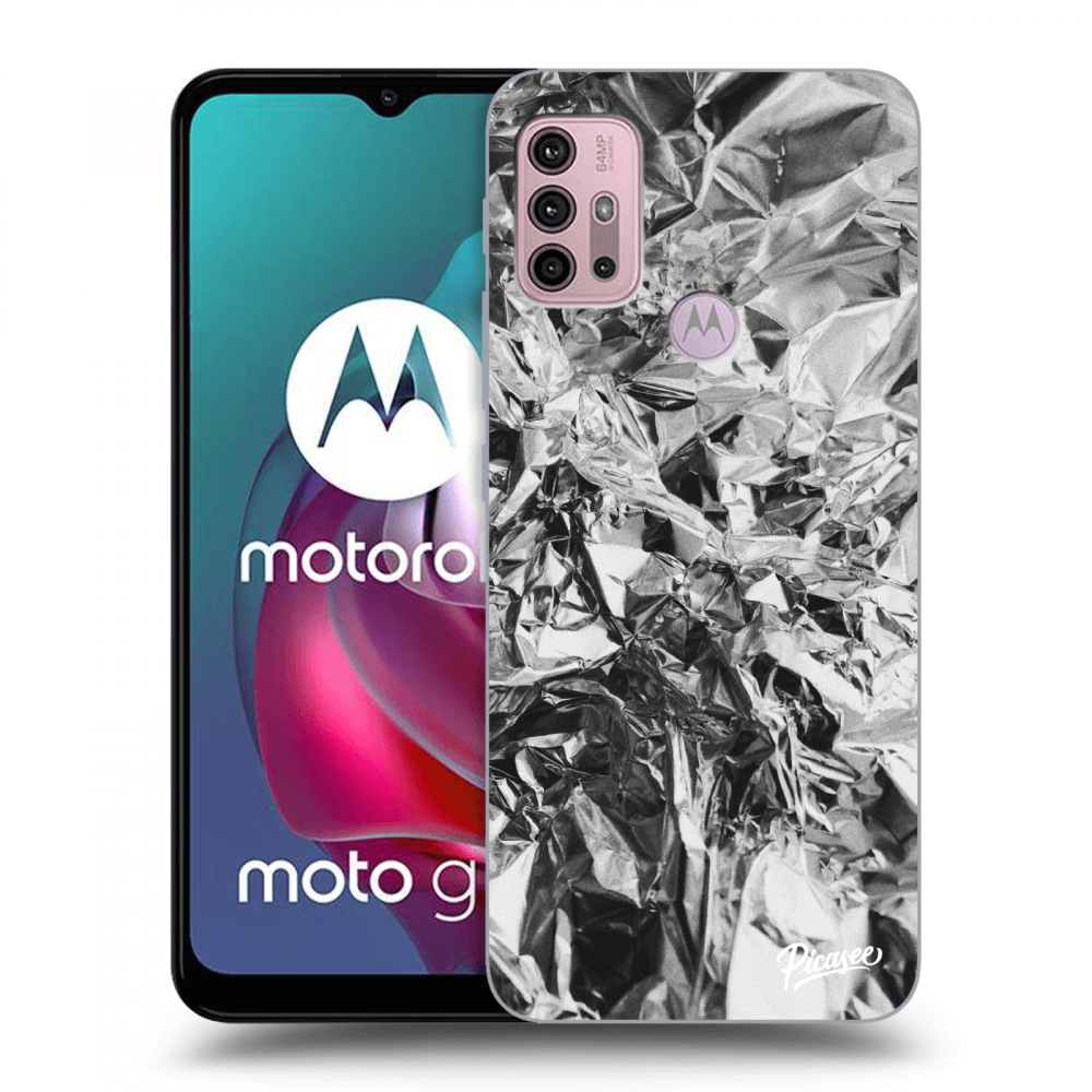 Picasee crna silikonska maskica za Motorola Moto G30 - Chrome