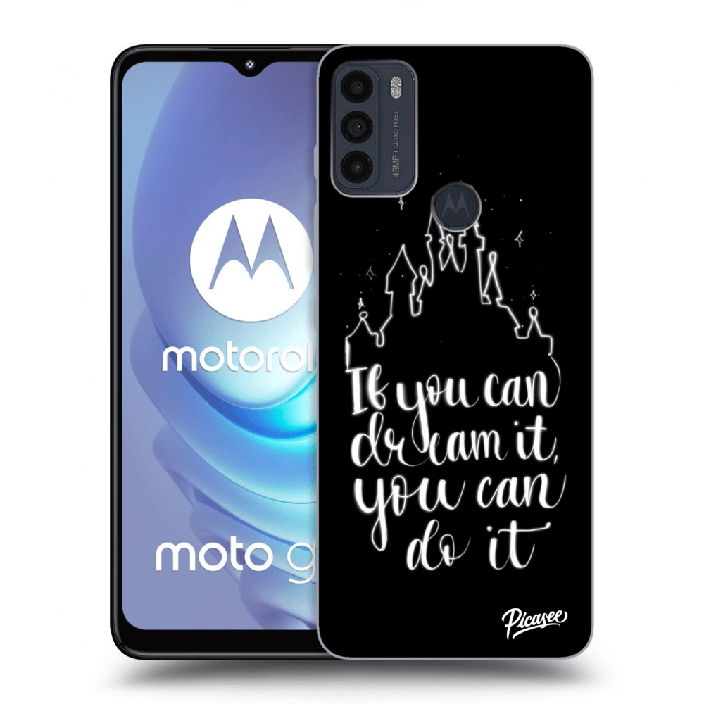 Picasee crna silikonska maskica za Motorola Moto G50 - Dream