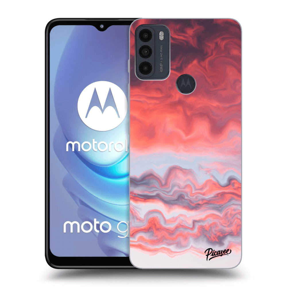 Picasee crna silikonska maskica za Motorola Moto G50 - Sunset