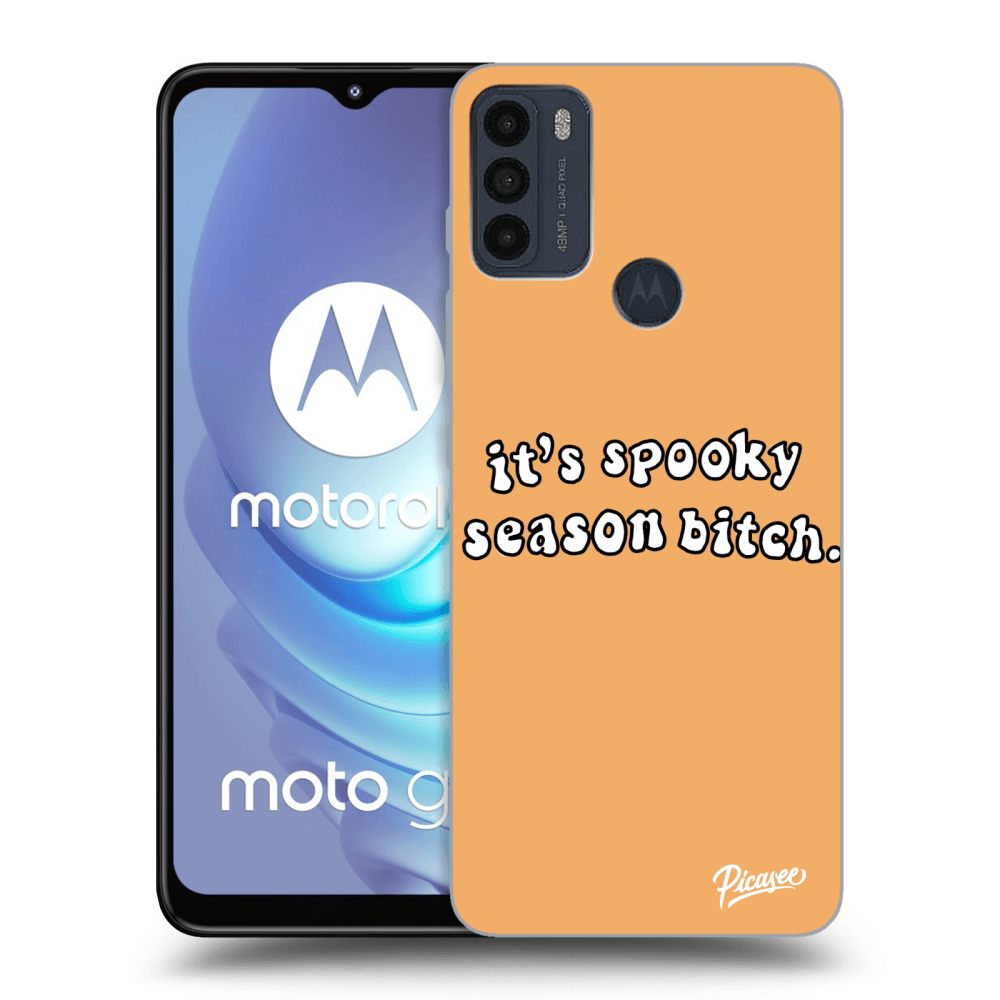 Picasee crna silikonska maskica za Motorola Moto G50 - Spooky season