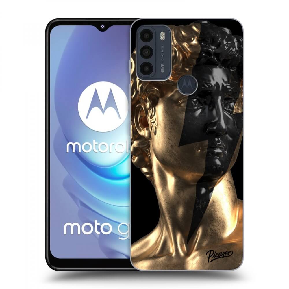 Picasee crna silikonska maskica za Motorola Moto G50 - Wildfire - Gold