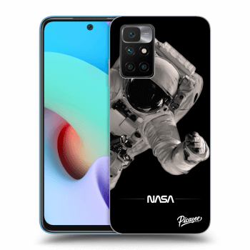 Picasee crna silikonska maskica za Xiaomi Redmi 10 - Astronaut Big