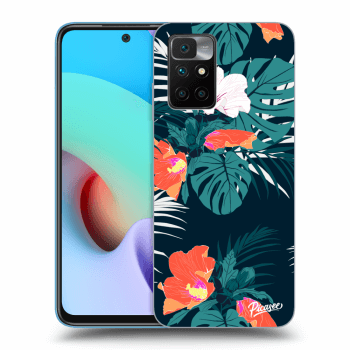 Picasee crna silikonska maskica za Xiaomi Redmi 10 - Monstera Color