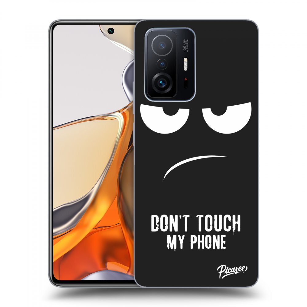 Picasee crna silikonska maskica za Xiaomi 11T Pro - Don't Touch My Phone