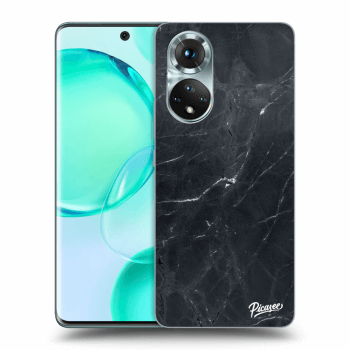 Picasee crna silikonska maskica za Honor 50 5G - Black marble