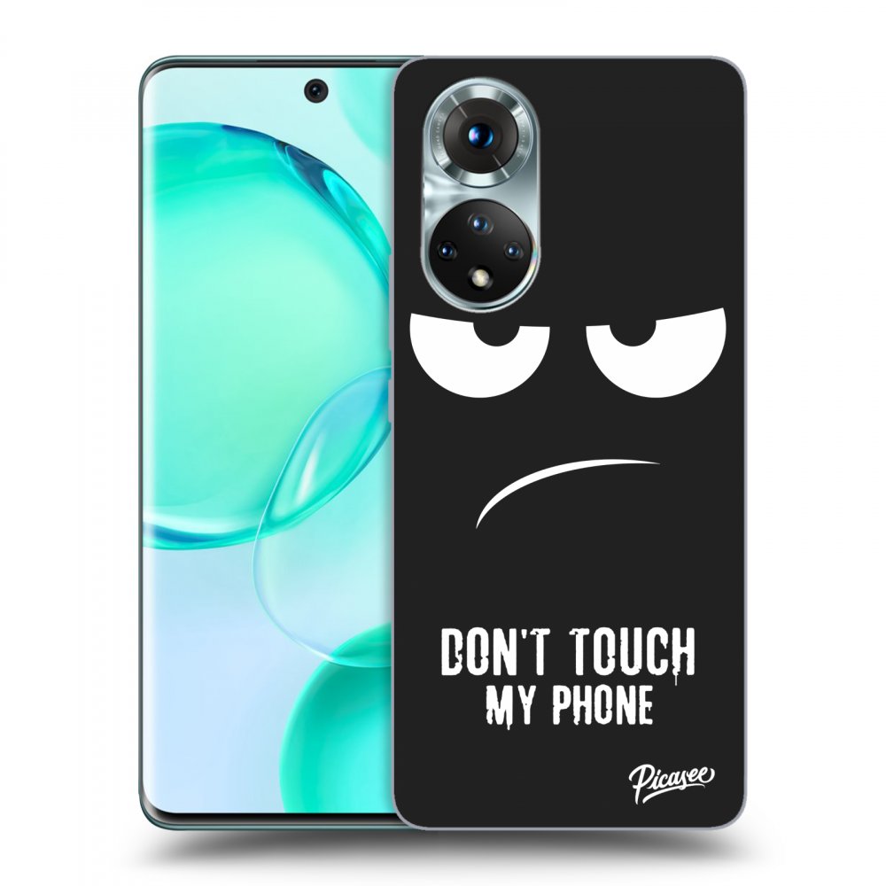 Picasee crna silikonska maskica za Honor 50 5G - Don't Touch My Phone