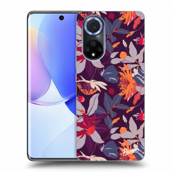 Picasee silikonska prozirna maskica za Huawei Nova 9 - Purple Leaf