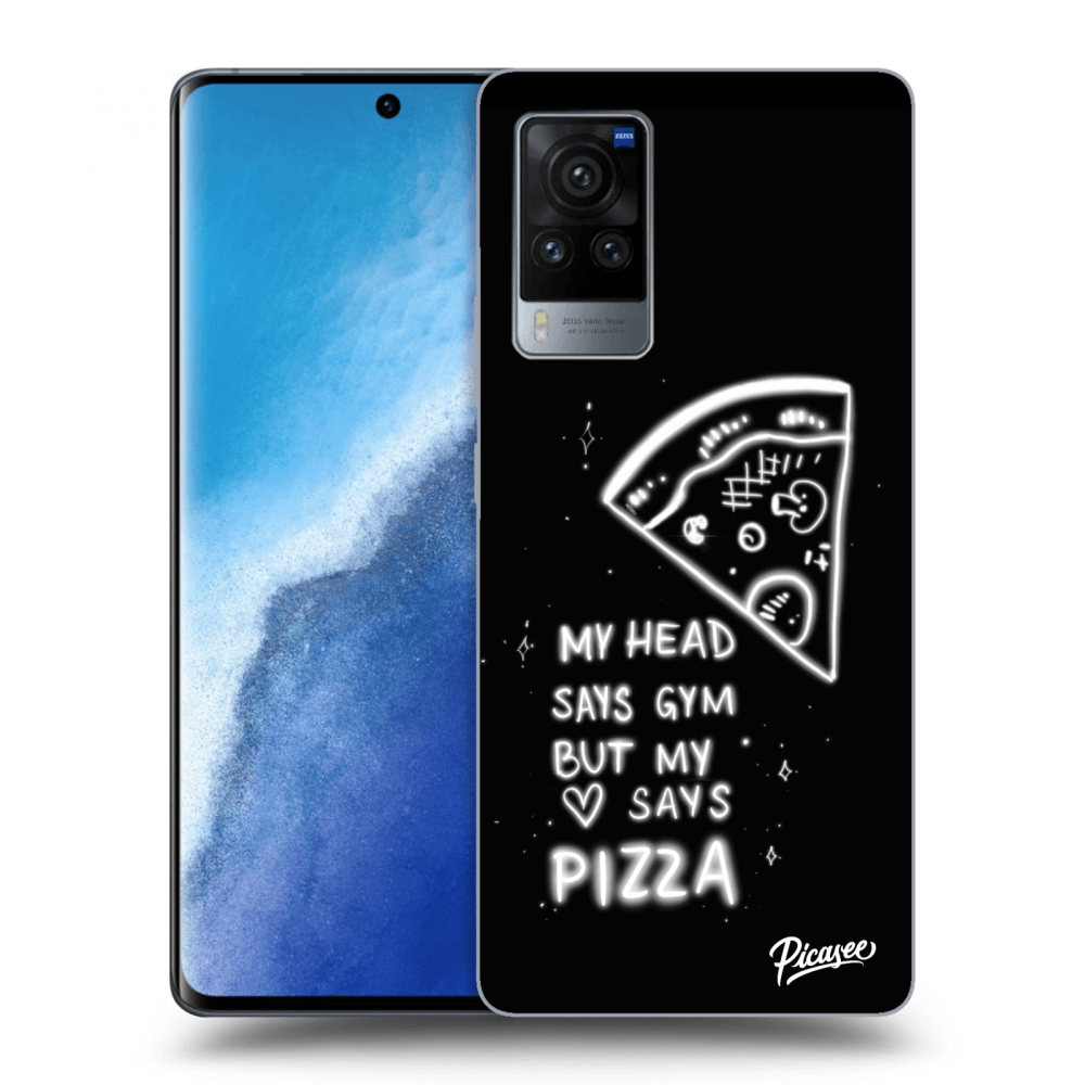 Picasee crna silikonska maskica za Vivo X60 Pro 5G - Pizza