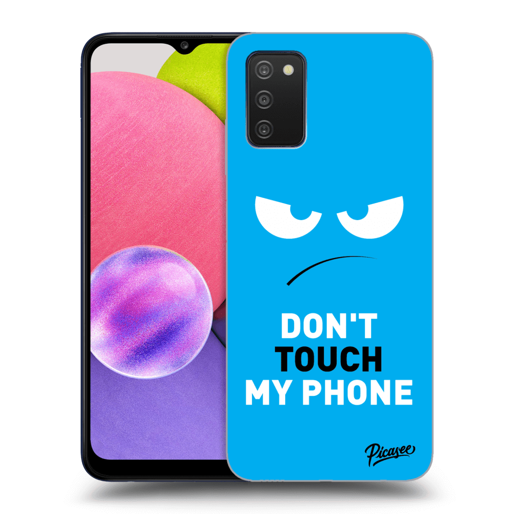 Picasee ULTIMATE CASE za Samsung Galaxy A03s A037G - Angry Eyes - Blue