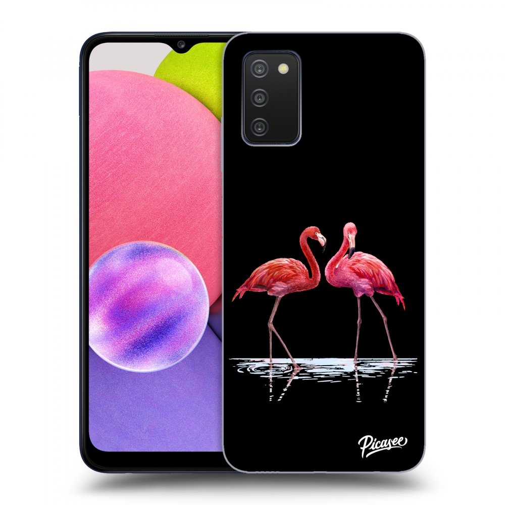 Picasee ULTIMATE CASE za Samsung Galaxy A03s A037G - Flamingos couple