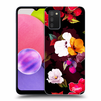 Picasee silikonska prozirna maskica za Samsung Galaxy A03s A037G - Flowers and Berries