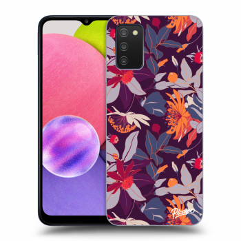 Maskica za Samsung Galaxy A03s A037G - Purple Leaf