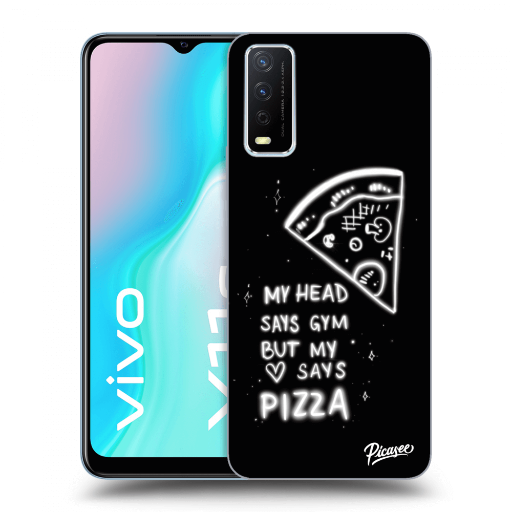 Picasee silikonska prozirna maskica za Vivo Y11s - Pizza