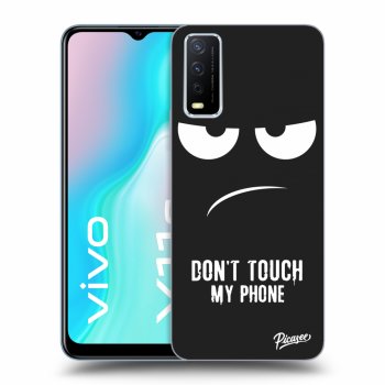 Picasee crna silikonska maskica za Vivo Y11s - Don't Touch My Phone