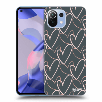 Picasee crna silikonska maskica za Xiaomi 11 Lite 5G NE - Lots of love