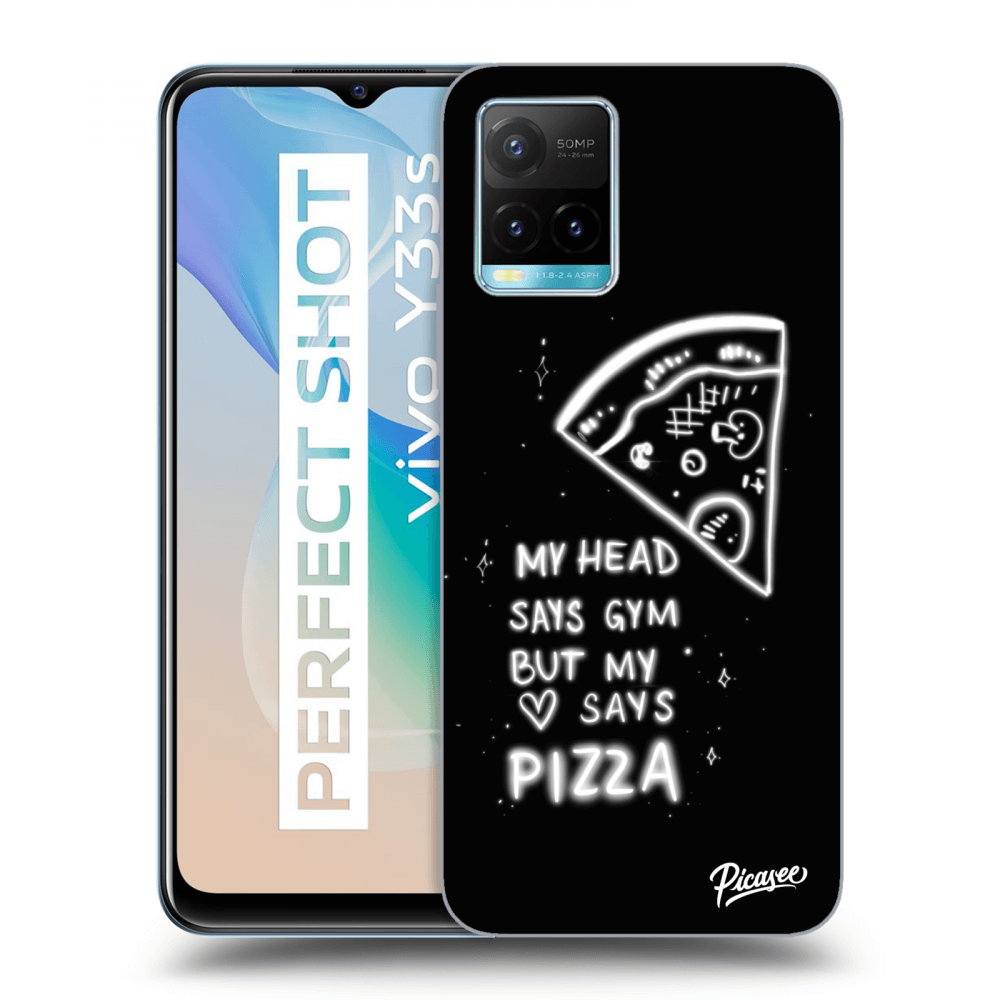 Picasee silikonska prozirna maskica za Vivo Y33s - Pizza