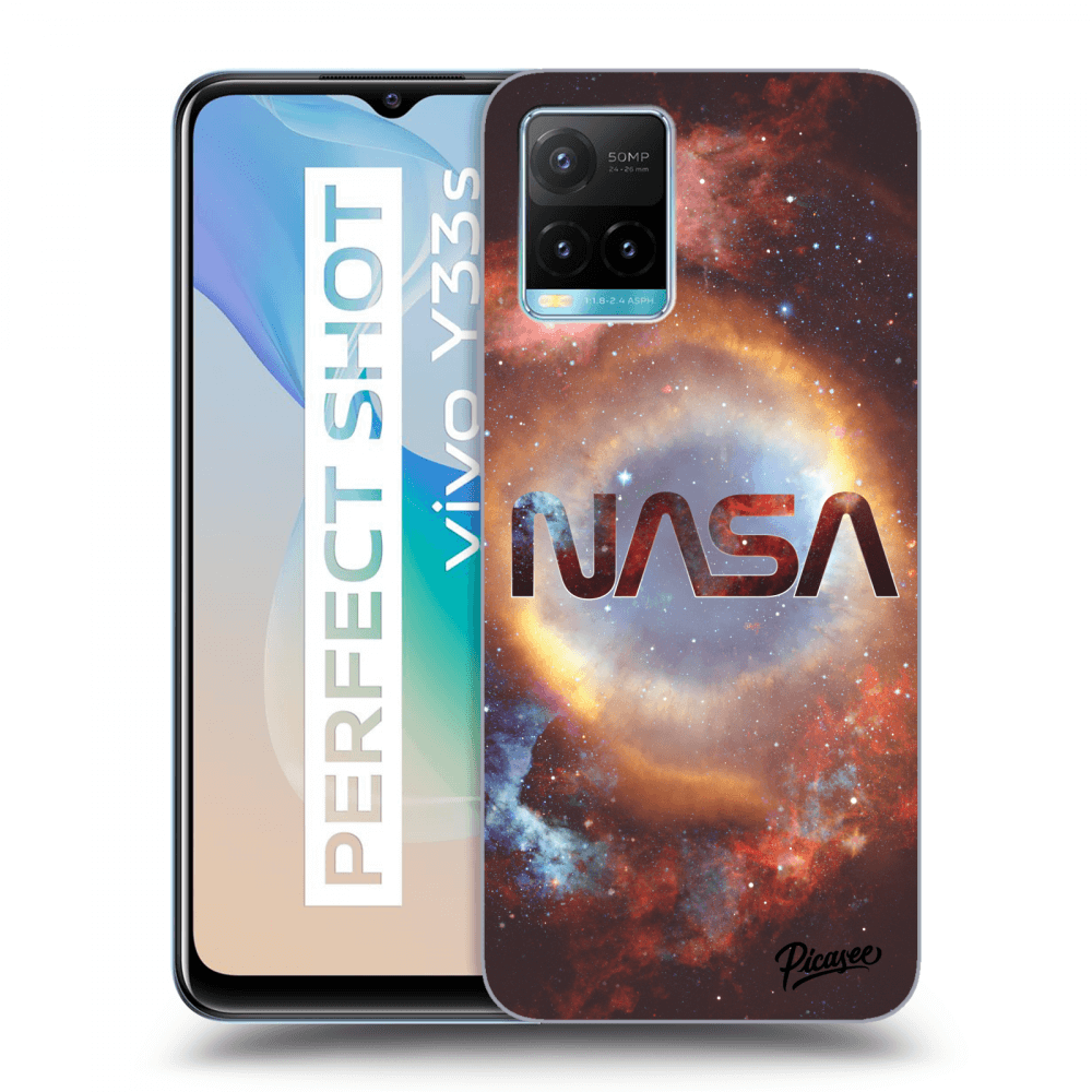 Picasee crna silikonska maskica za Vivo Y33s - Nebula