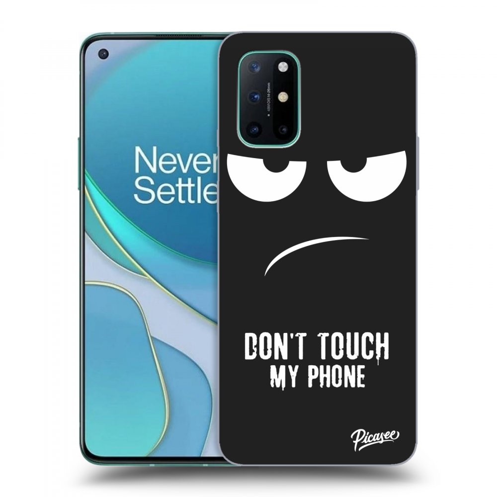 Picasee crna silikonska maskica za OnePlus 8T - Don't Touch My Phone