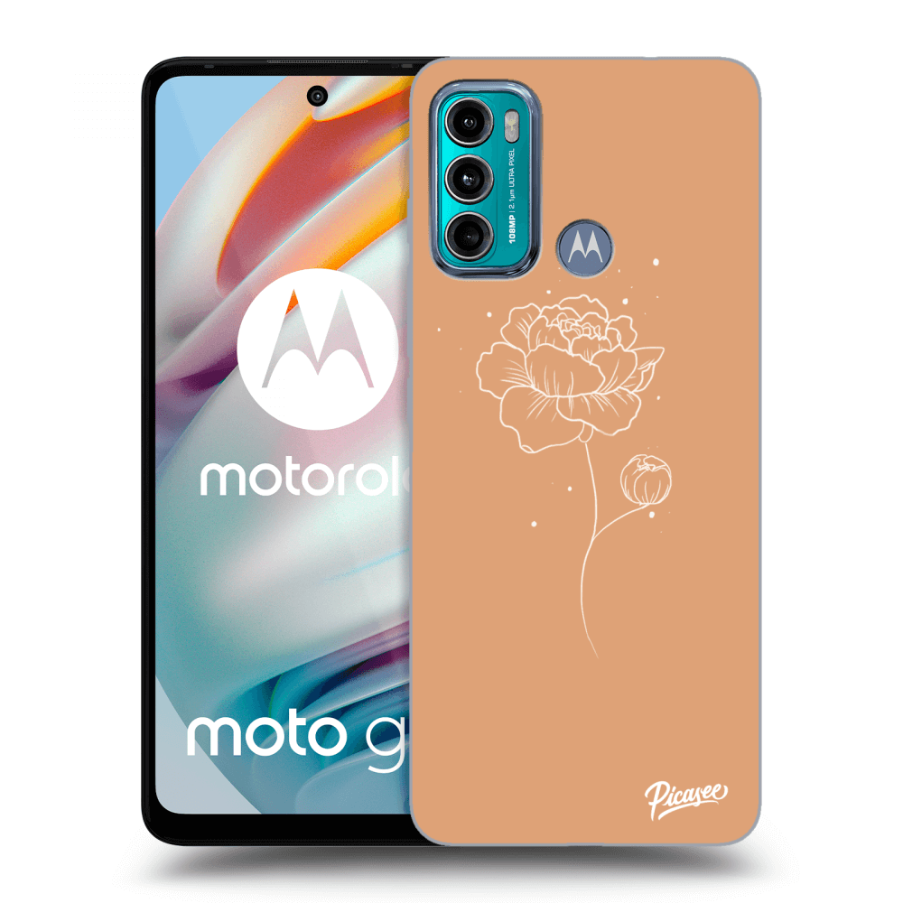 Picasee silikonska prozirna maskica za Motorola Moto G60 - Peonies