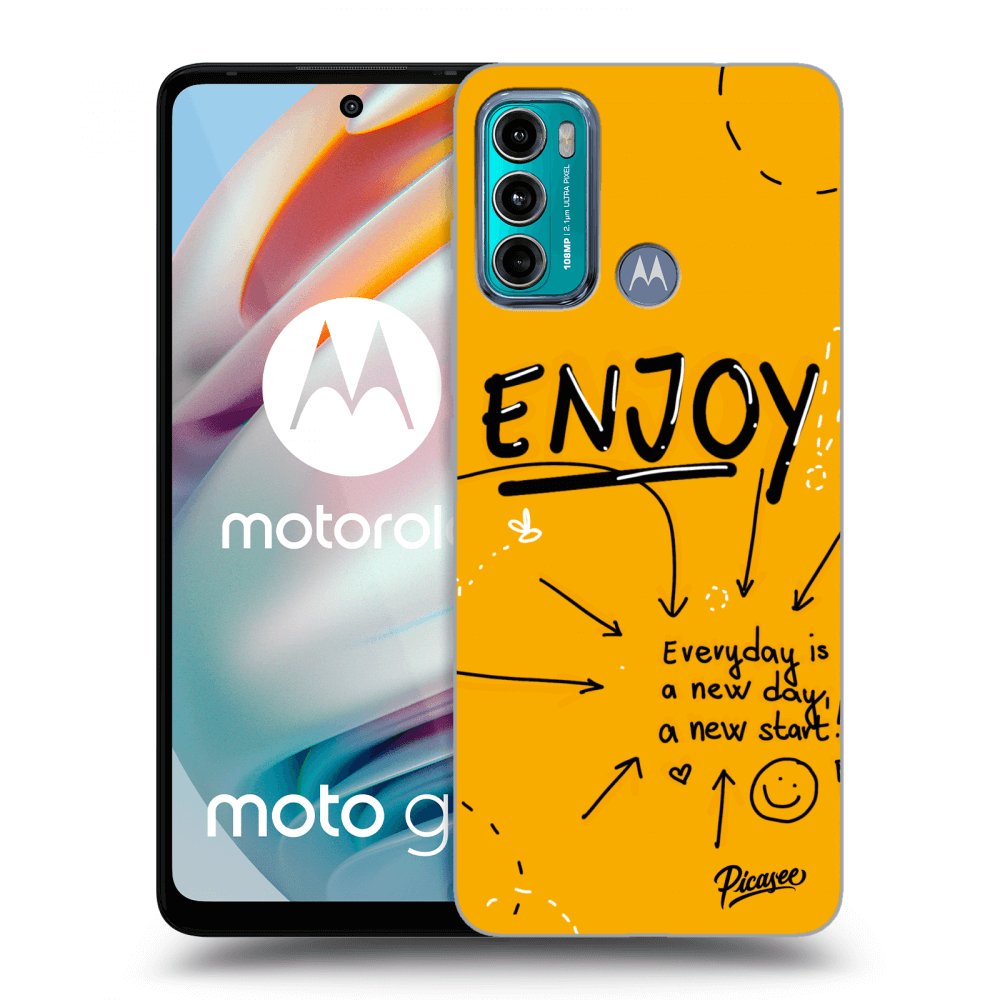 Picasee crna silikonska maskica za Motorola Moto G60 - Enjoy