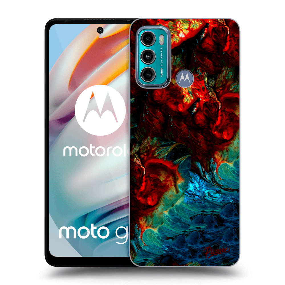Picasee crna silikonska maskica za Motorola Moto G60 - Universe