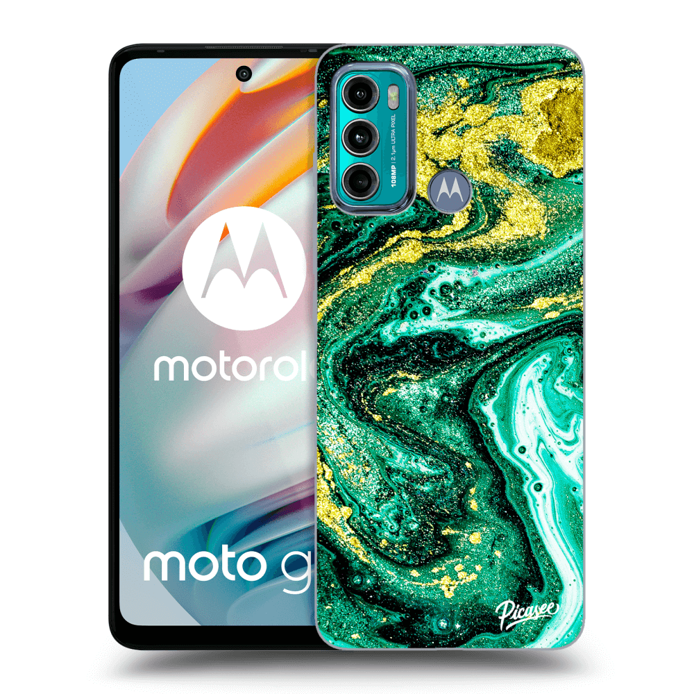 Picasee ULTIMATE CASE za Motorola Moto G60 - Green Gold