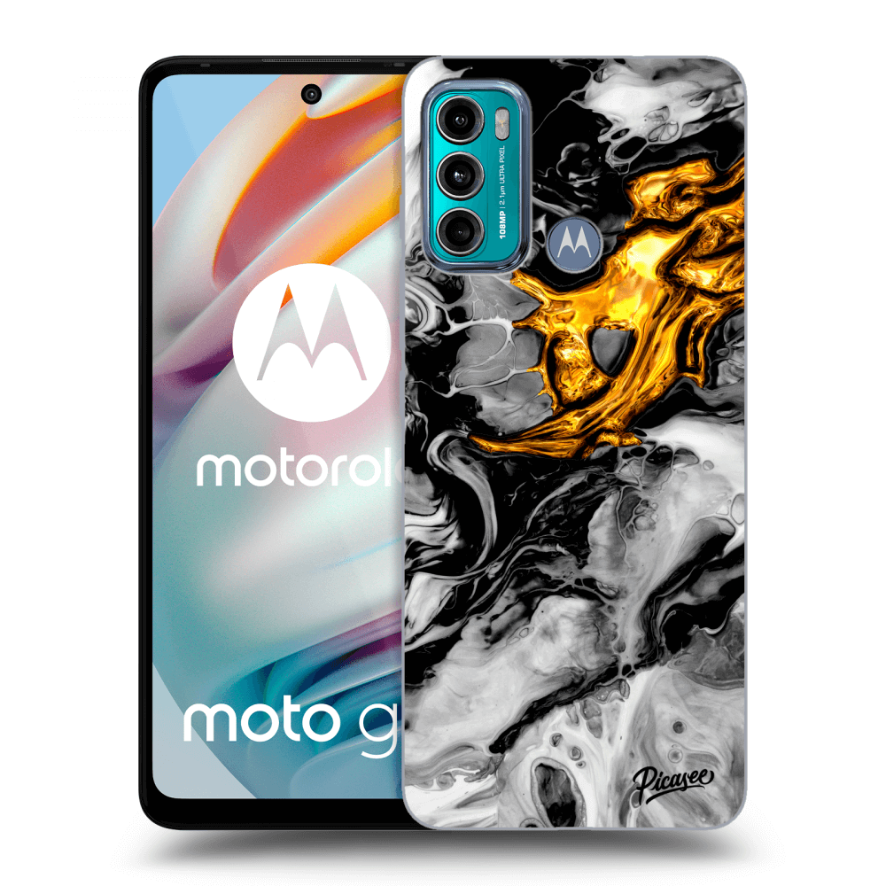Picasee ULTIMATE CASE za Motorola Moto G60 - Black Gold 2