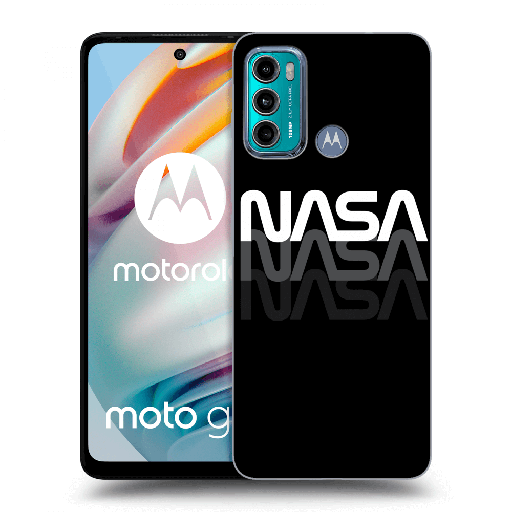 Picasee crna silikonska maskica za Motorola Moto G60 - NASA Triple