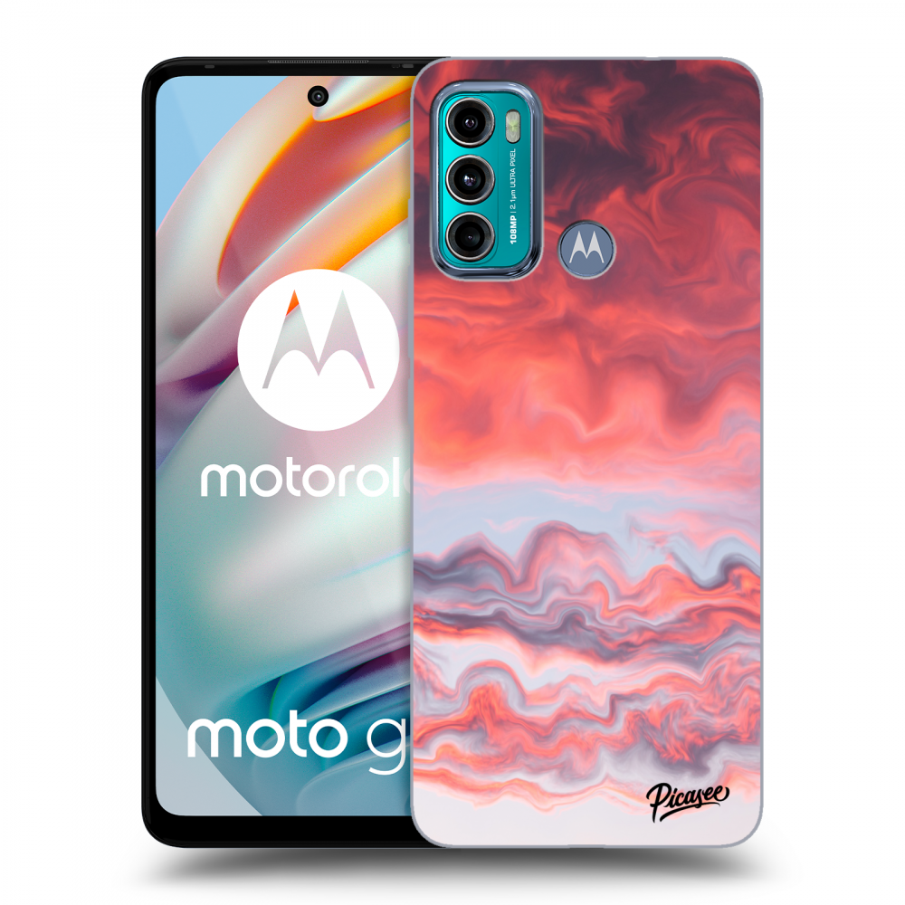 Picasee silikonska prozirna maskica za Motorola Moto G60 - Sunset